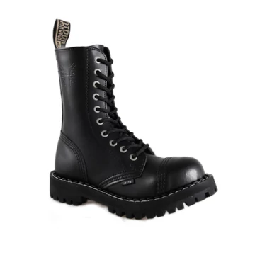 Steel bakancs 10 lyukú Fekete