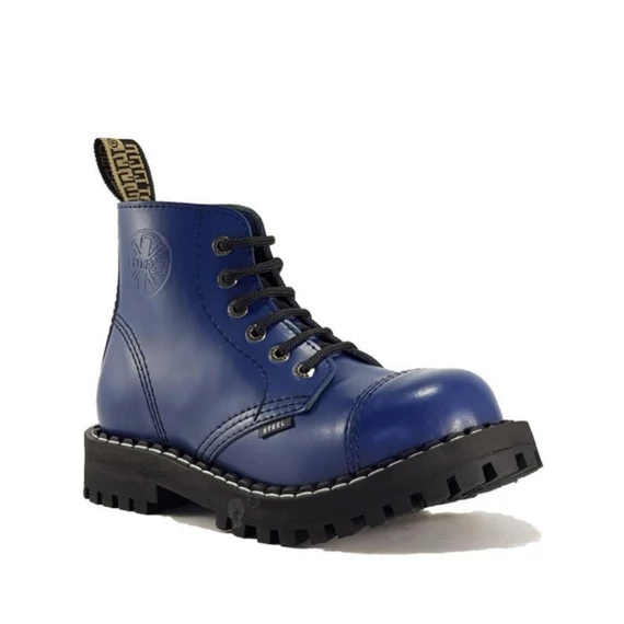 Steel bakancs 6 lyukú Kék